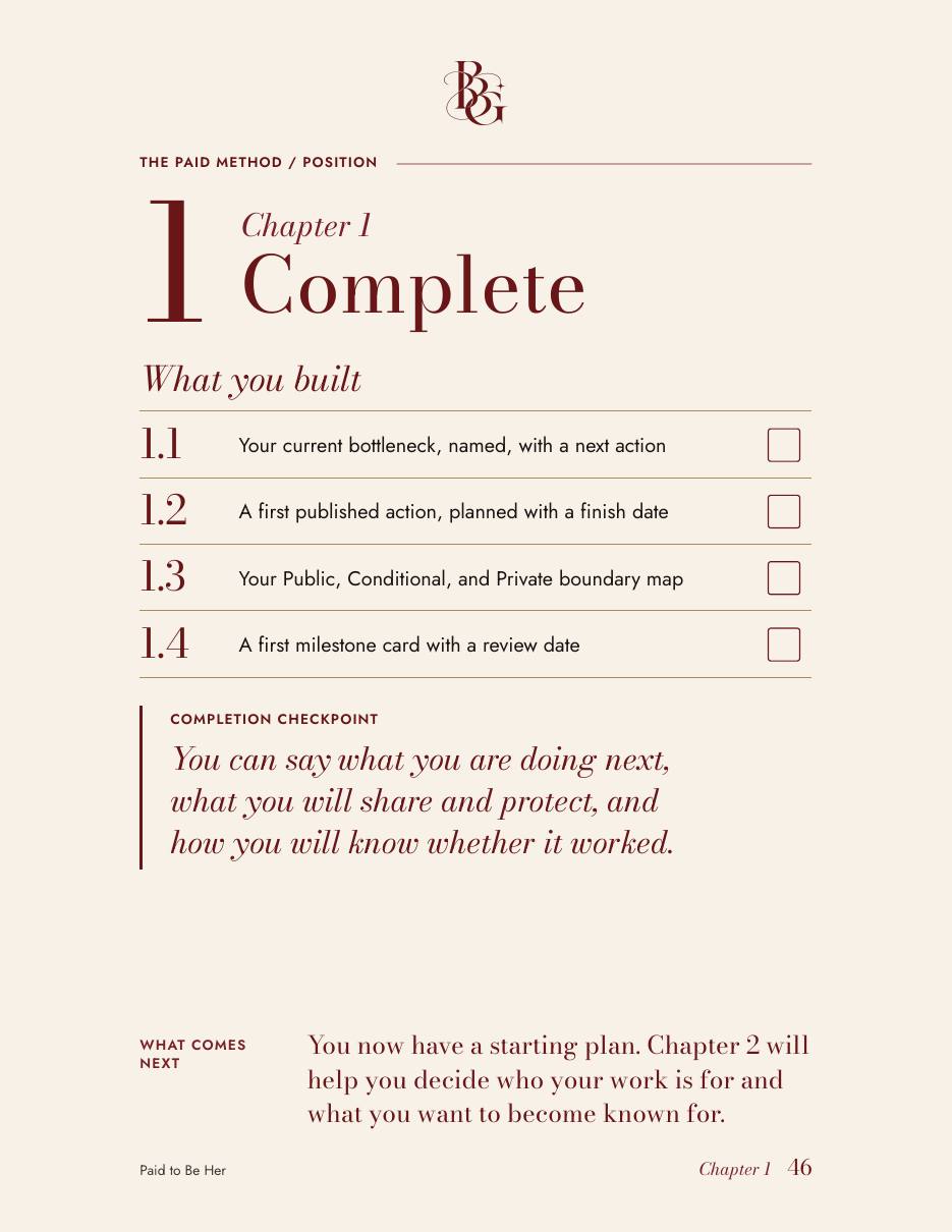 Page from Paid to Be Her, chapter completion